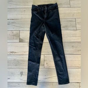 Joe’s Jeans skinny jeans, faded black denim, size 25